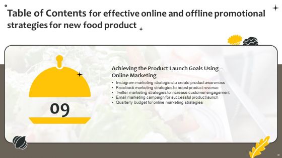 Effective Online And Offline Promotional Strategies For New Food Product Ppt PowerPoint Presentation Complete Deck With Slides
