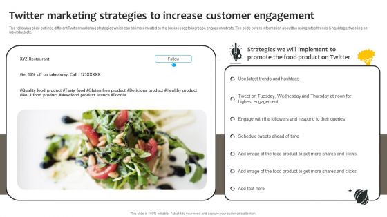 Effective Online And Offline Promotional Twitter Marketing Strategies To Increase Customer Slides PDF