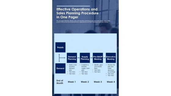 Effective Operations And Sales Planning Procedure In One Pager PDF Document PPT Template Effective Operations And Sales Planning Procedure In One Pager PDF Document PPT Template