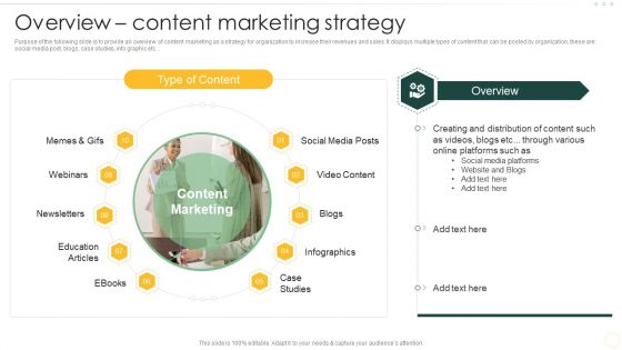 Effective Organizational B2B And B2C Overview Content Marketing Strategy Professional PDF