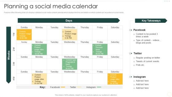 Effective Organizational B2B And B2C Planning A Social Media Calendar Introduction PDF