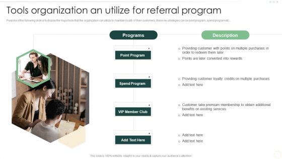 Effective Organizational B2B And B2C Tools Organization An Utilize For Referral Program Guidelines PDF