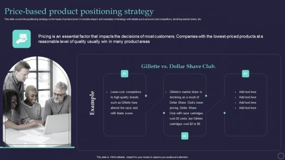 Effective Positioning Strategy Plan Price Based Product Positioning Strategy Portrait PDF