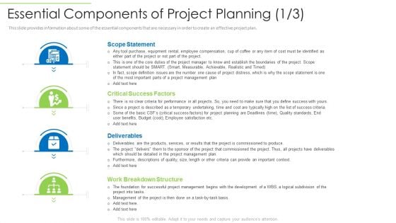 Effective Project Management Enhancing Customer Communication Time Management Essential Components Of Project Planning Critical Download PDF