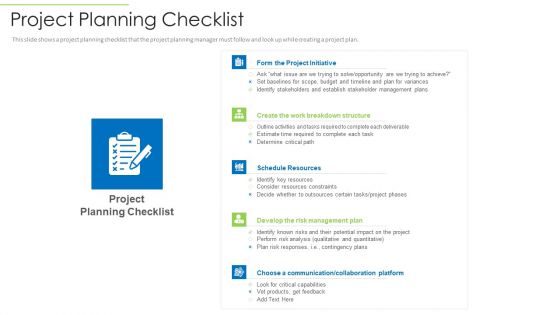 Effective Project Management Enhancing Customer Communication Time Management Project Planning Checklist Infographics PDF