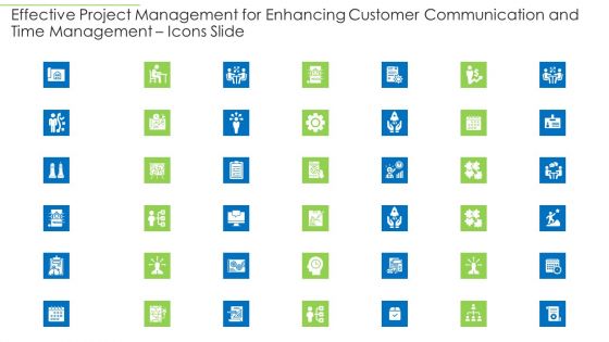 Effective Project Management For Enhancing Customer Communication And Time Management Icons Slide Guidelines PDF