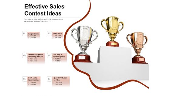 Effective Sales Contest Ideas Ppt PowerPoint Presentation Model Outfit PDF