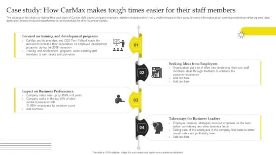 Effective Strategies For Retaining Healthcare Staff Case Study How Carmax Makes Tough Times Easier Guidelines PDF