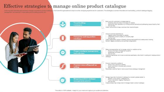 Effective Strategies To Manage Online Product Catalogue Clipart PDF