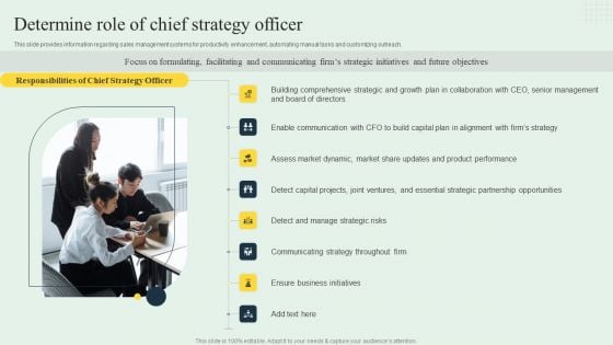 Effective Strategy Development Determine Role Of Chief Strategy Officer Information PDF