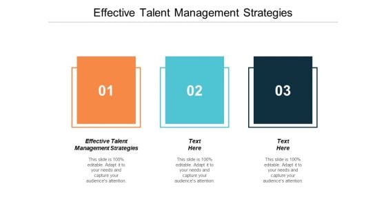 Effective Talent Management Strategies Ppt PowerPoint Presentation Styles Template Cpb