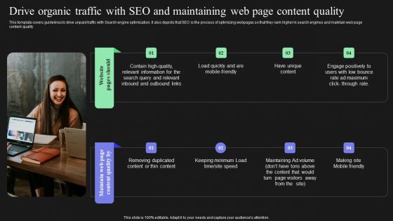 Effective Target Marketing Strategies To Acquire Customers Drive Organic Traffic With SEO And Maintaining Guidelines PDF