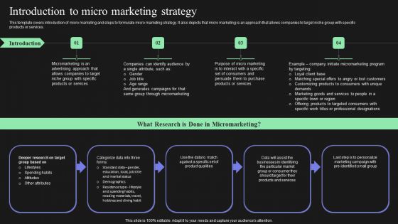 Effective Target Marketing Strategies To Acquire Customers Introduction To Micro Marketing Strategy Graphics PDF