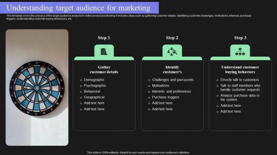 Effective Target Marketing Strategies To Acquire Customers Understanding Target Audience For Marketing Icons PDF