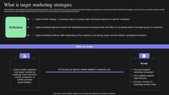 Effective Target Marketing Strategies To Acquire Customers What Is Target Marketing Strategies Portrait PDF