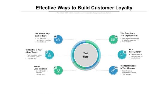 Effective Ways To Build Customer Loyalty Ppt PowerPoint Presentation Layouts Smartart PDF