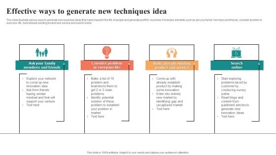 Effective Ways To Generate New Techniques Idea Professional PDF Effective Ways To Generate New Techniques Idea Professional PDF