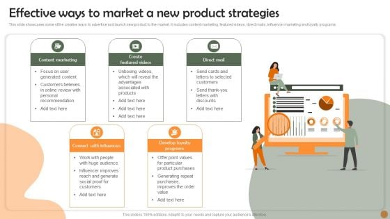 Effective Ways To Market A New Product Strategies Information PDF