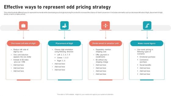 Effective Ways To Represent Odd Pricing Strategy Elements PDF