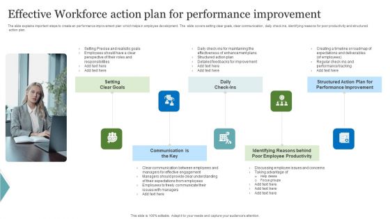 Effective Workforce Action Plan For Performance Improvement Mockup PDF