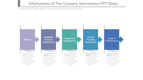 Effectiveness Of The Company Mechanisms Ppt Slides Effectiveness Of The Company Mechanisms Ppt Slides