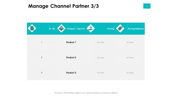 Effectivity Associated To Target Market Manage Channel Partner Service Icons PDF