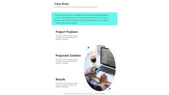 Efficient Business Development Methods Proposal Case Study One Pager Sample Example Document Efficient Business Development Methods Proposal Case Study One Pager Sample Example Document