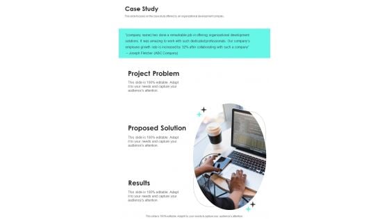 Efficient Business Development Methods Proposal Case Study One Pager Sample Example Document