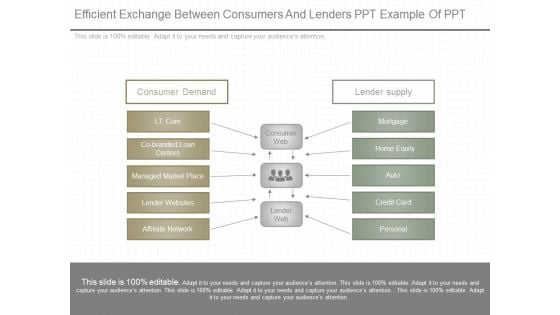 Efficient Exchange Between Consumers And Lenders Ppt Example Of Ppt