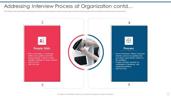 Efficient Hiring And Selection Process Addressing Interview Process At Organization Sample PDF