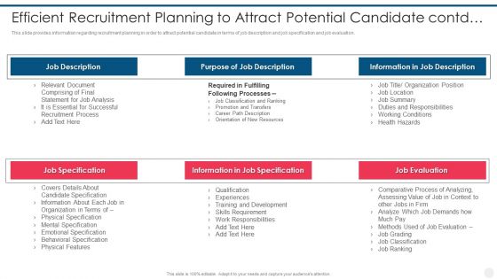 Efficient Hiring And Selection Process Efficient Recruitment Planning To Attract Potential Candidate Pictures PDF