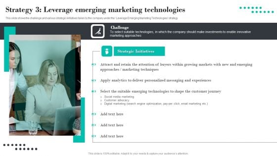 Efficient Product Marketing Techniques Strategy 3 Leverage Emerging Marketing Technologies Graphics PDF