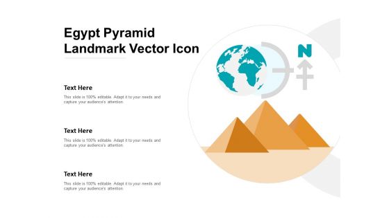 Egypt Pyramid Landmark Vector Icon Ppt PowerPoint Presentation Infographics Brochure Cpb