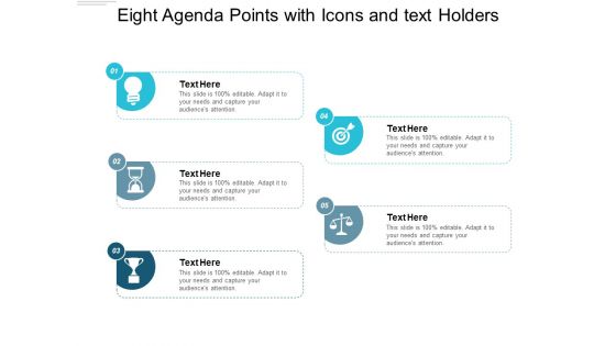 Eight Agenda Points With Icons And Text Holders Ppt PowerPoint Presentation Example File