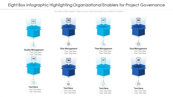 Eight Box Infographic Highlighting Organizational Enablers For Project Governance Ppt PowerPoint Presentation File Styles PDF Eight Box Infographic Highlighting Organizational Enablers For Project Governance Ppt PowerPoint Presentation File Styles PDF