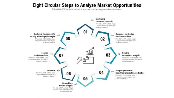 Eight Circular Steps To Analyze Market Opportunities Ppt PowerPoint Presentation Icon Example PDF