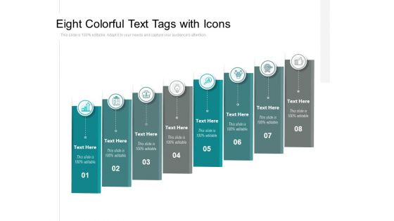 Eight Colorful Text Tags With Icons Ppt PowerPoint Presentation Styles Visuals