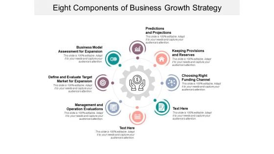 Eight Components Of Business Growth Strategy Ppt PowerPoint Presentation Model Information