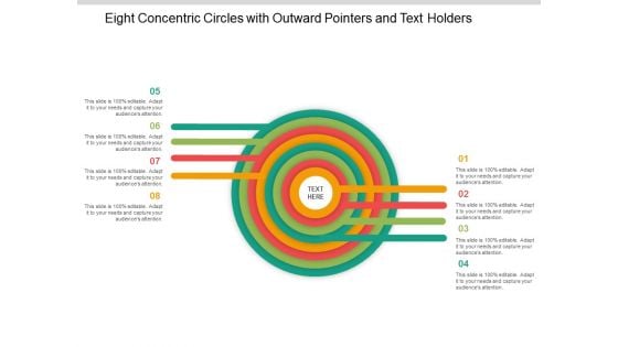 Eight Concentric Circles With Outward Pointers And Text Holders Ppt Powerpoint Presentation File Clipart