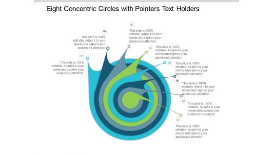 Eight Concentric Circles With Pointers Text Holders Ppt Powerpoint Presentation Portfolio Objects