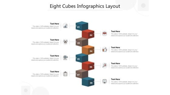 Eight Cubes Infographics Layout Ppt PowerPoint Presentation Ideas Deck