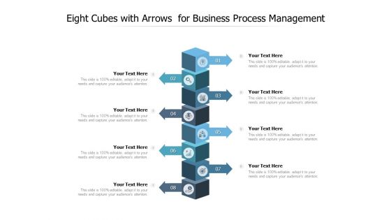 Eight Cubes With Arrows For Business Process Management Ppt PowerPoint Presentation Styles Slides