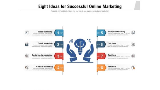 Eight Ideas For Successful Online Marketing Ppt PowerPoint Presentation Inspiration PDF