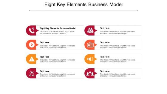 Eight Key Elements Business Model Ppt PowerPoint Presentation Professional Graphics Cpb Pdf