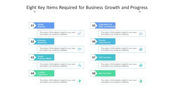 Eight Key Items Required For Business Growth And Progress Ppt PowerPoint Presentation Inspiration Example File PDF Eight Key Items Required For Business Growth And Progress Ppt PowerPoint Presentation Inspiration Example File PDF