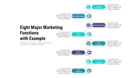 Eight Major Marketing Functions With Example Ppt PowerPoint Presentation Pictures Example PDF