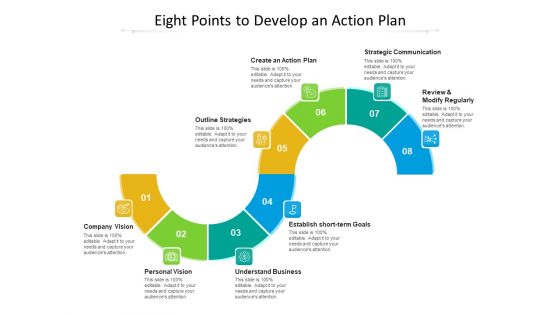 Eight Points To Develop An Action Plan Ppt PowerPoint Presentation Gallery Objects PDF