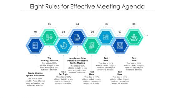 Eight Rules For Effective Meeting Agenda Ppt PowerPoint Presentation File Guide PDF