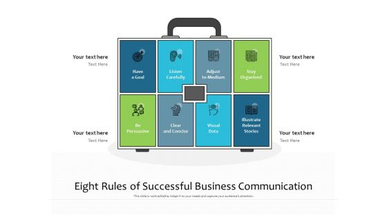 Eight Rules Of Successful Business Communication Ppt PowerPoint Presentation Diagram Templates PDF