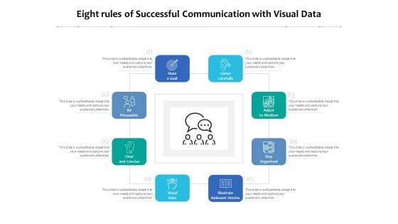 Eight Rules Of Successful Communication With Visual Data Ppt PowerPoint Presentation File Outline PDF